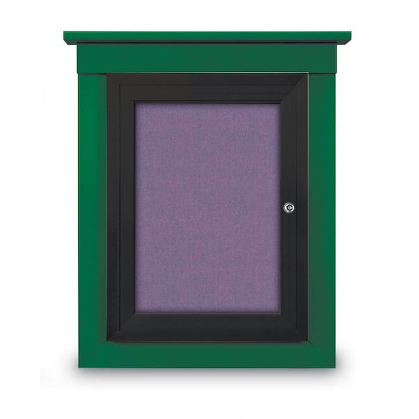 United Visual Products 60"x36" 2-Door Enclosed Letterboard, Burgundy Vinyl/Cherry UV2625O-CHERRY-BURGUNVL - main